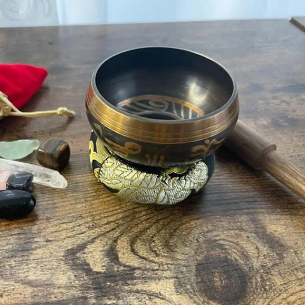 Nepal Handmade Bowl Tibet Buddha Sound Bowl Yoga Meditation Chanting Bowl Chime Brass Tibetan Singing Bowl For Music Therapy