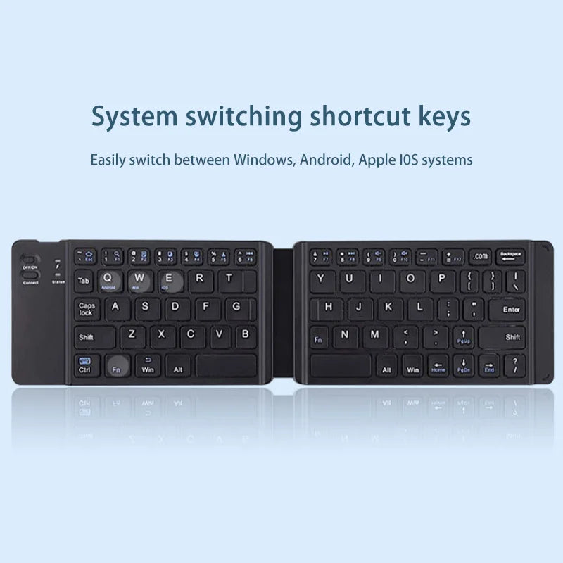 XIAOMI Dual Folding Bluetooth Keyboard For IOS Android Windows Office MINI Wireless Keyboard Storage Three Systems Universal