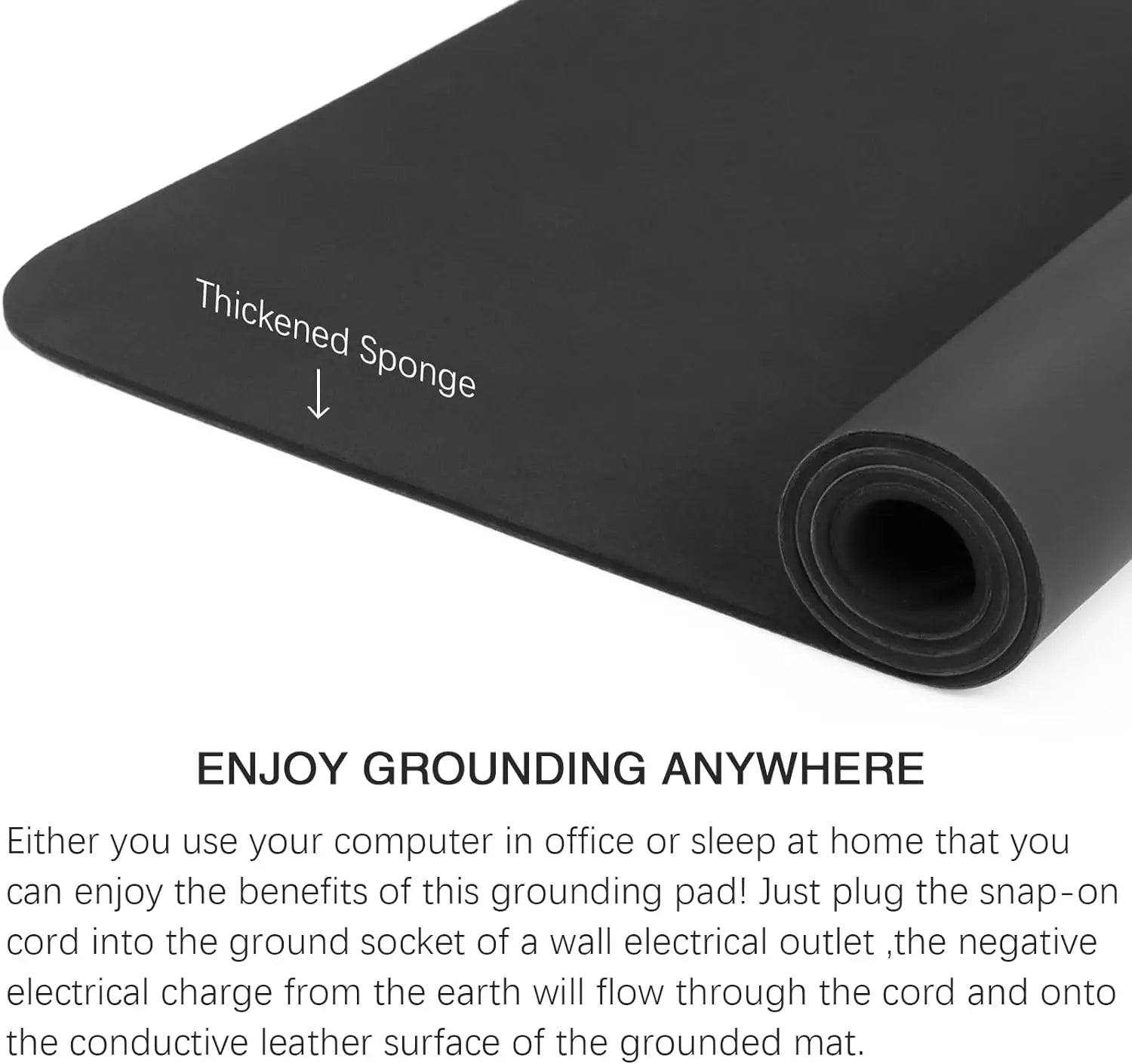 MAXSHARERE Earthing 23*25cm SBR Sponge Mouse mat Grounding sleep mat conductive leather foot mat desk mat for Better healthy