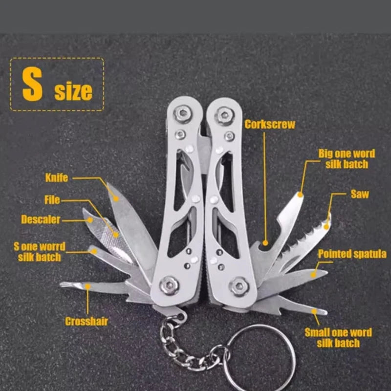 Folding Multi-tool Pocket Knife Pliers Mini Portable Fold Outdoor Hunting Survival Rescue Tactical Multipurpose Repair Tool