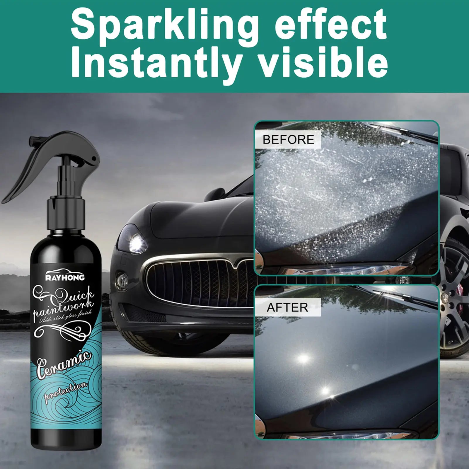 100ml Car Ceramic Coating Spray Hydrophobic Polish Nano Coating Agent Automotive Crystal Plating For Auto Scratch Repair Coating