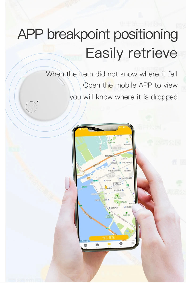 Xiaomi 2023 NEW Mini GPS Bluetooth 5.0 Tracker AntiLost Device Round Pet Kids Bag Wallet Tracking Smart Finder Locator
