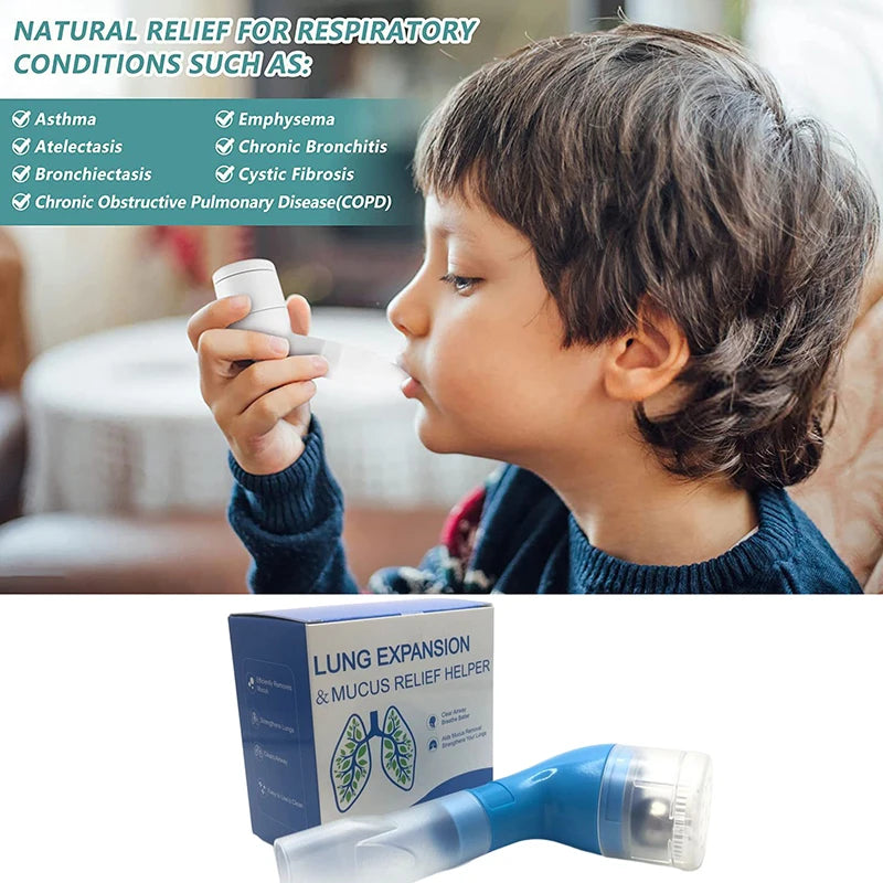 NEW Mucus Removal Device Lung Expander Breathing Exercise Respiratory Trainer Phlegm Remover Clear Relife Drug-Free OPEP Therapy