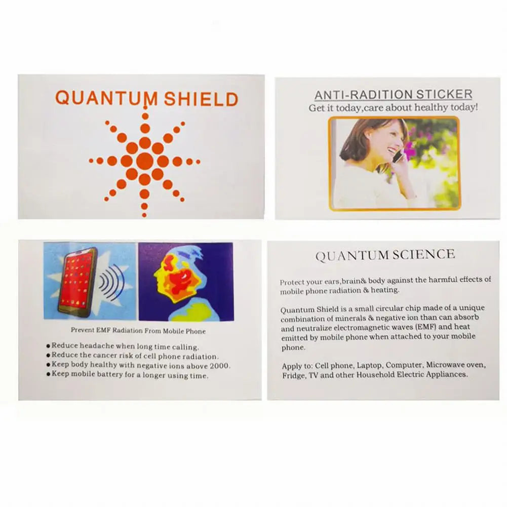 Quantum Anti Radiation Shield 5G EMF Protection - Phones Laptops - 6 Stickers Computer Radiation Protection Shield Sticker