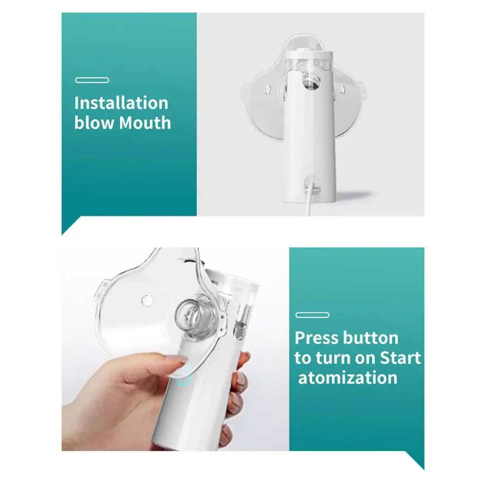 Outdoor Portable Nebulizer Silent Mesh Mini First Aid Kit Handheld Asthma Inhaler Atomizer Kids Adult Saving Emergency Machine