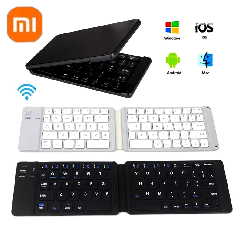 XIAOMI Dual Folding Bluetooth Keyboard For IOS Android Windows Office MINI Wireless Keyboard Storage Three Systems Universal