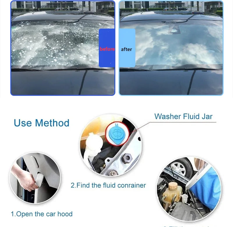 Car Windscreen Cleaner Effervescent Tablet Auto Window Solid Cleaning Automobile Car Glass Wiper Washing Tablets Dust Remover