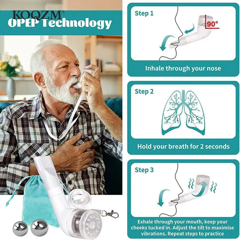 NEW Mucus Removal Device Lung Expander Breathing Exercise Respiratory Trainer Phlegm Remover Clear Relife Drug-Free OPEP Therapy