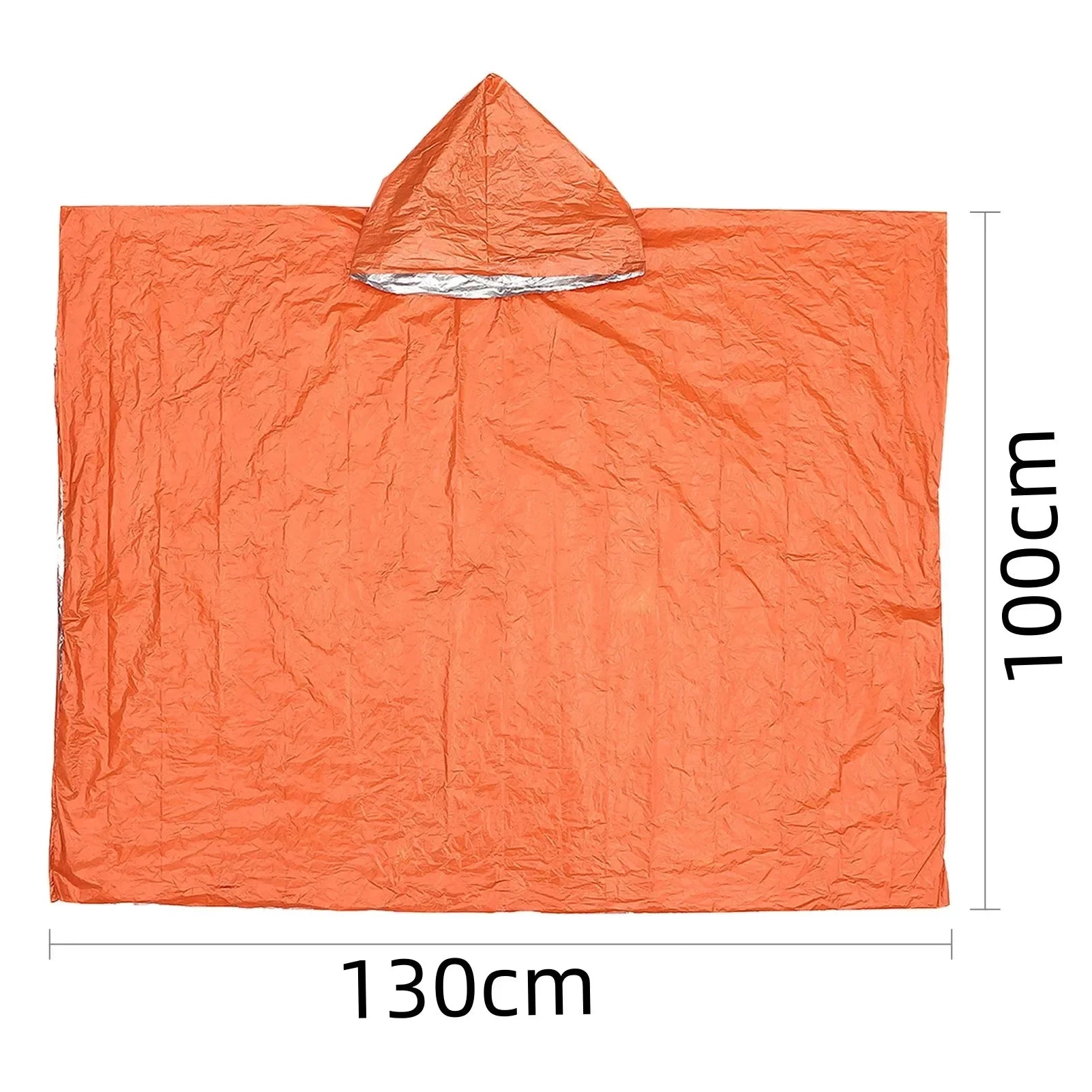 Emergency Water Proof Raincoat Aluminum Film Disposable Poncho Cold Insulation Rainwear Blankets Survival Tool Camping Equipment