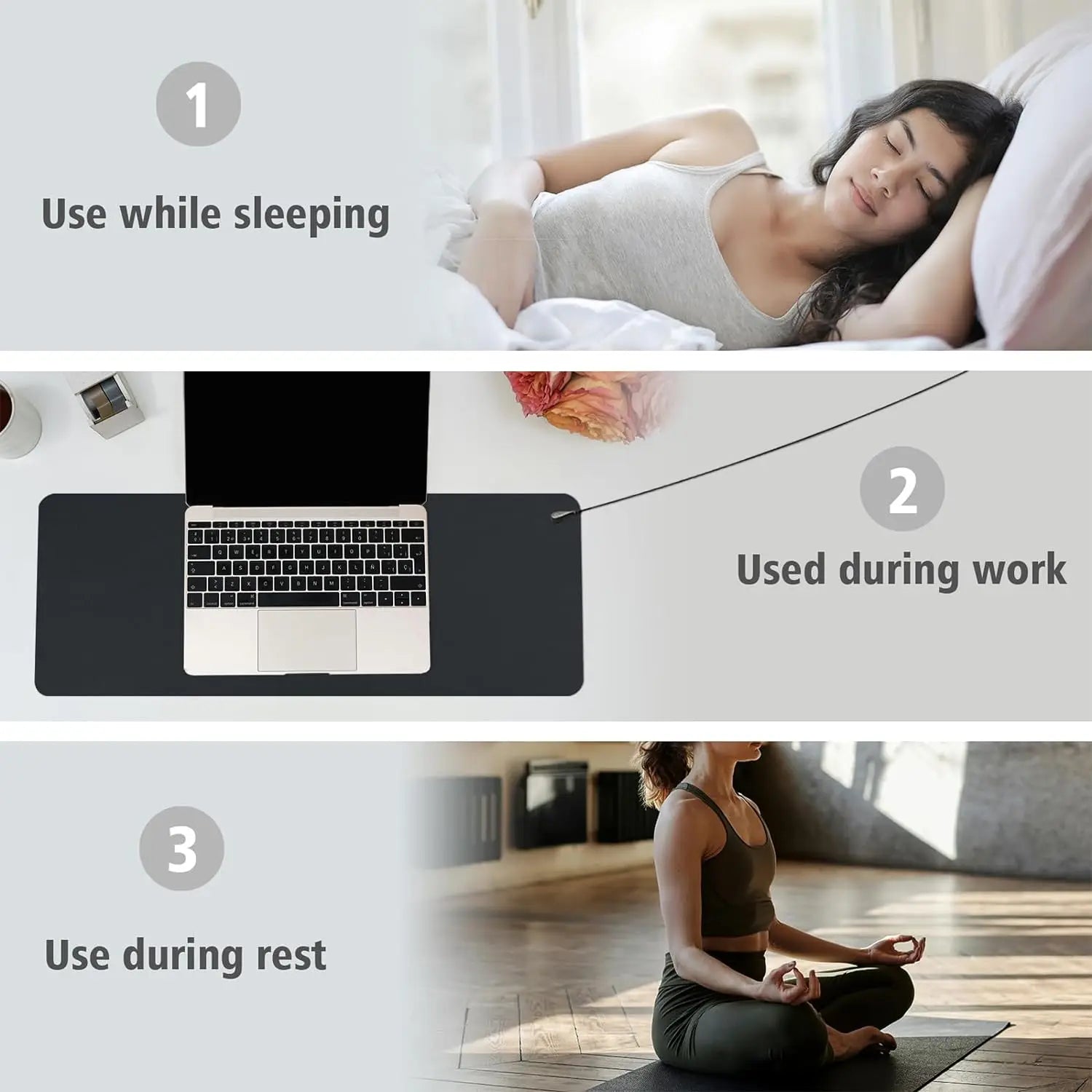 MAXSHARERE Earthing 23*25cm SBR Sponge Mouse mat Grounding sleep mat conductive leather foot mat desk mat for Better healthy