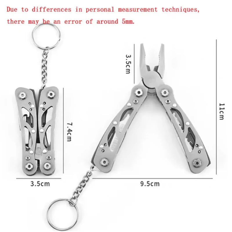 Folding Multi-tool Pocket Knife Pliers Mini Portable Fold Outdoor Hunting Survival Rescue Tactical Multipurpose Repair Tool