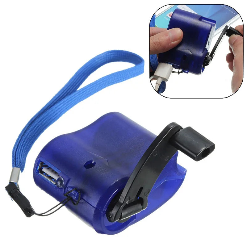 Hand Crank USB Phone Emergency Charger For Camping Hiking EDC Outdoor Sports Travel Charger Camping Equipment Survival Tools