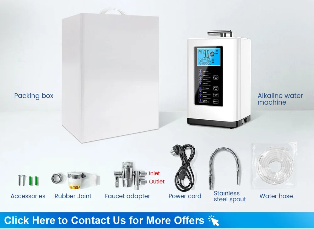 Alkaline Water Machine Ionizers PH Water Device Alkaline Water Dispenser 5 Plate Platinum Coating Alkaline Water Ioniser Machine