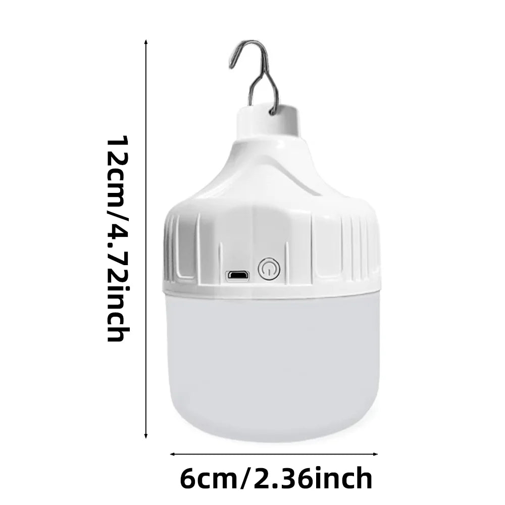 Portable USB Rechargeable LED Camping Light Multifunctional Outdoor Emergency Hanging Tent Lamp Hiking Picnics Night Lighting