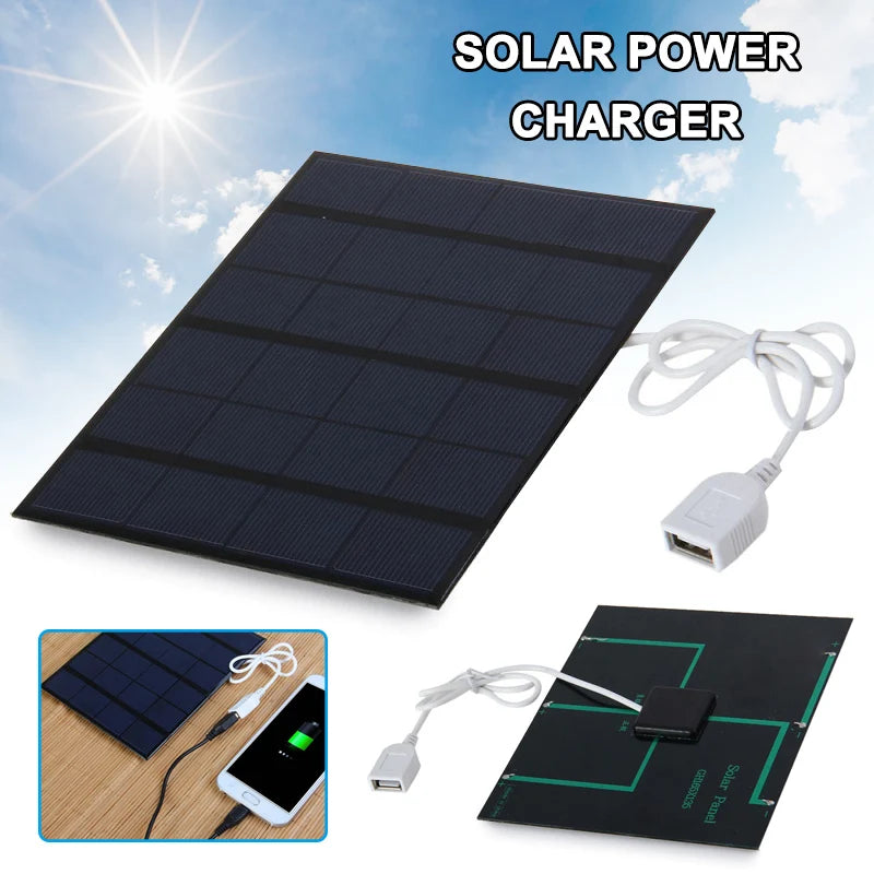 Solar Power Bank Portable Mobile Phone Charger For Outdoor Survival Camping