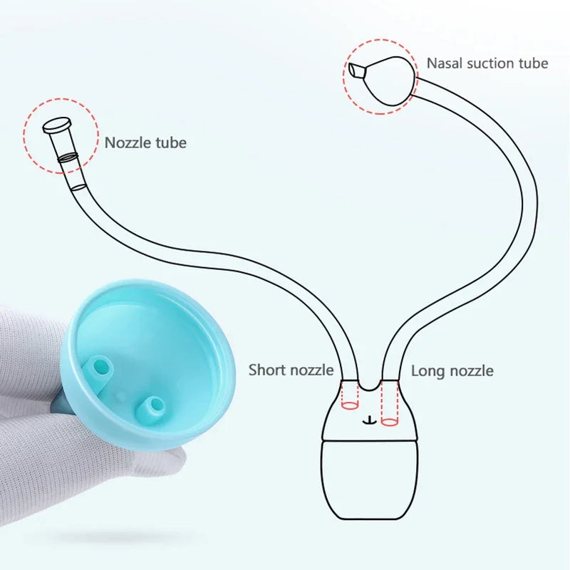 2024 Baby Nose Cleaner Nasal Aspirator Baby Mucus Remover New-born Hygiene Kit Mucus Runny Nose Inhaler Kids Healthy Care Stuff