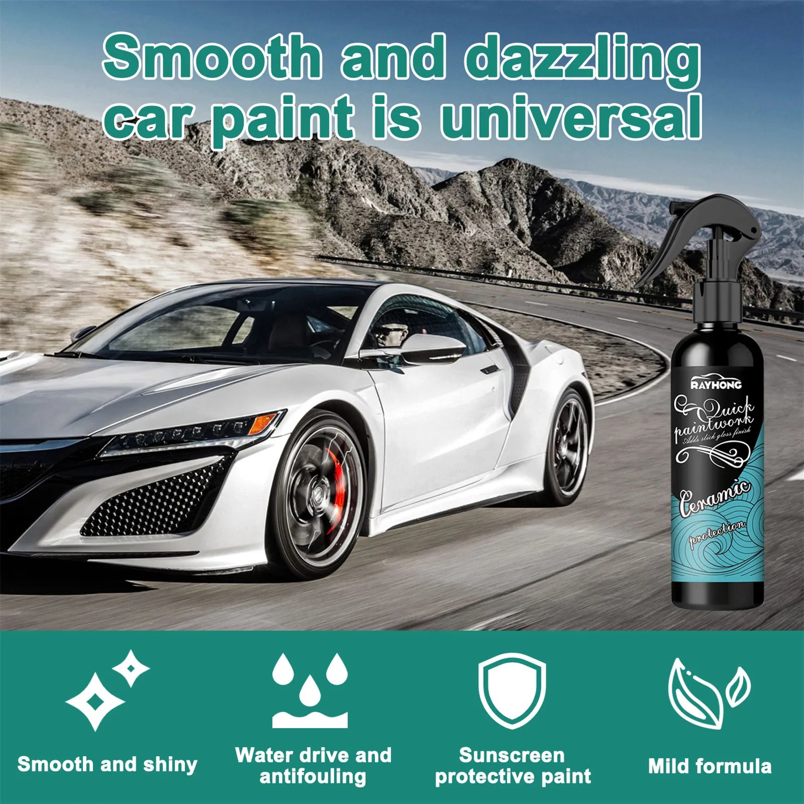 100ml Car Ceramic Coating Spray Hydrophobic Polish Nano Coating Agent Automotive Crystal Plating For Auto Scratch Repair Coating