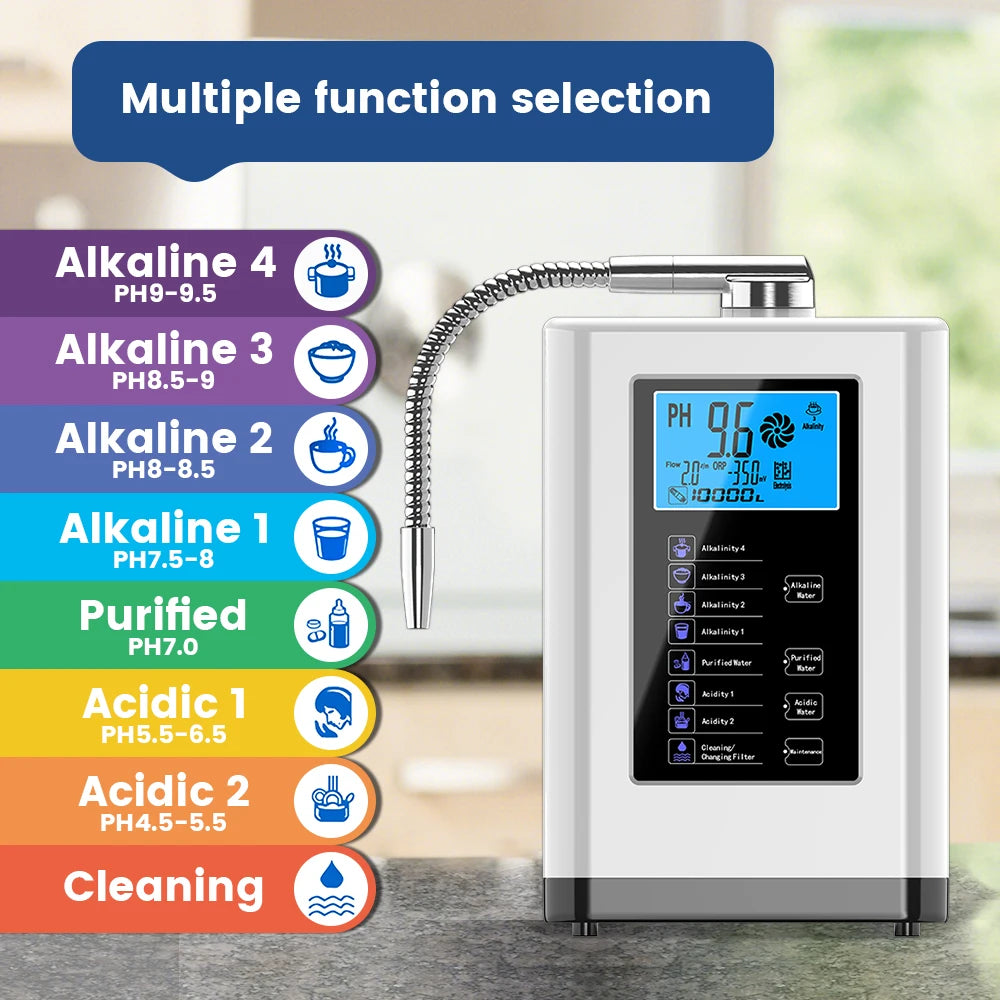 Alkaline Water Machine Ionizers PH Water Device Alkaline Water Dispenser 5 Plate Platinum Coating Alkaline Water Ioniser Machine