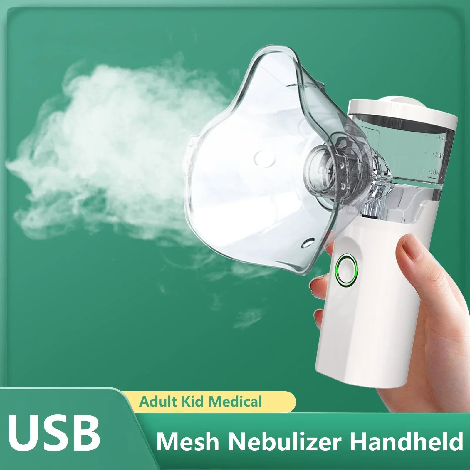 Outdoor Portable Nebulizer Silent Mesh Mini First Aid Kit Handheld Asthma Inhaler Atomizer Kids Adult Saving Emergency Device